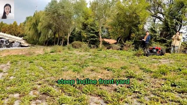 EPA gasoline powered engine electric start crawler remote controlled slope lawn mower смотреть онлайн