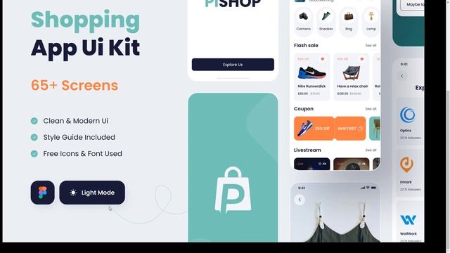 PiShop - Shopping App Figma UI Template ui kit figma смотреть онлайн