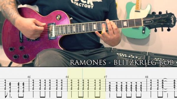 RAMONES - Blitzkrieg Bop [GUITAR COVER + TAB]