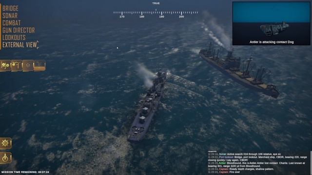 Fengrush - The U-Boat Hunter (Destroyer Gameplay) смотреть онлайн