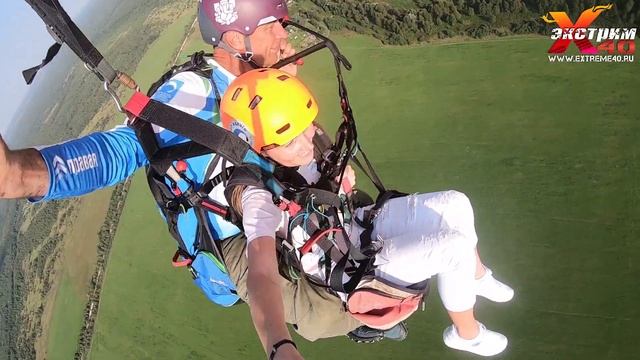 Полеты на параплане с инструктором в Калужской области! Летает - Яненко Ирина! смотреть онлайн
