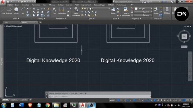How to use Mirror Command with Text in AutoCad | Autocad Commands in Hindi | 021 смотреть онлайн