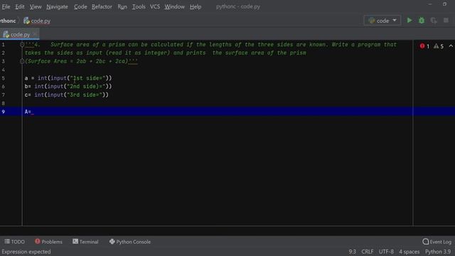 Python Tutorial - Python for Beginners | started with python | calculate #surface area
#basicpytho смотреть онлайн