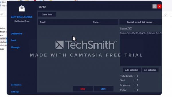 GENY SMTP BULK EMAIL SENDER - GENIUS CODE