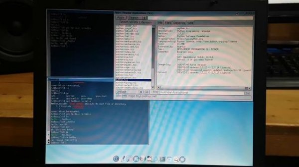 how to set up python programming environment on tinycore linux