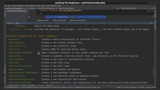 Symfony 6 - How to create controller using Symfony MakerBundle? смотреть онлайн
