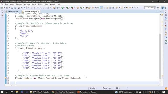 JTable & Column Width | Swing Tutorial #68 смотреть онлайн