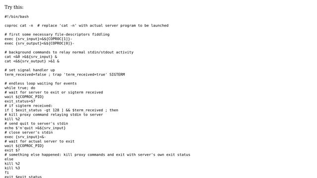 Unix & Linux: Wrapping an interactive process with Bash to inject into STDIN (2 Solutions!!) смотреть онлайн