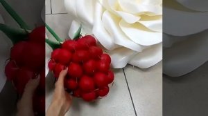 Малина и роза из изолона Декор