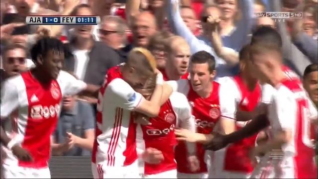 Лассе Шене. Аякс - Фейеноорд (1-0) смотреть онлайн