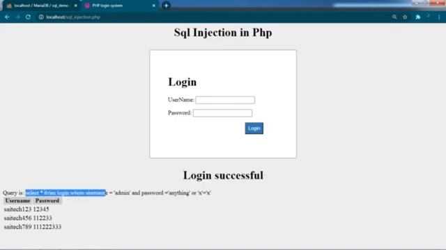 SQL Injection in PHP смотреть онлайн