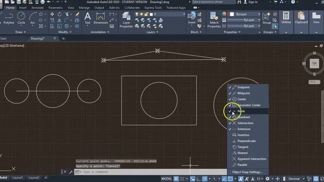 AutoCad 2020 Teknik Resim Mühendislik Çizimi Eğitim Videosu Başlangıç Ders 14 OSNAP En Mühim Özelli смотреть онлайн