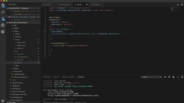 ionic 3 basics 3: Passing data between pages using nav params смотреть онлайн