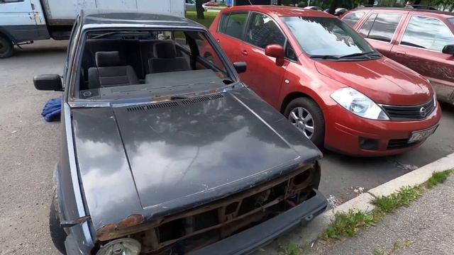 Купил брошенный VW Volkswagen Golf 2 и нашел редкий разбитый Opel! смотреть онлайн