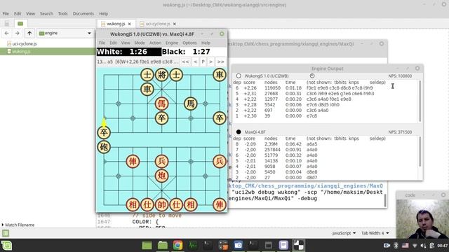 Xiangqi chess engine in javascript: connecting to xboard (winboard) & crushing MaxQi by H.G. Muller смотреть онлайн