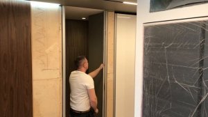 Установка стеновых панелей на двери SKYLINE 2600 мм, в коробе INVISIBLE