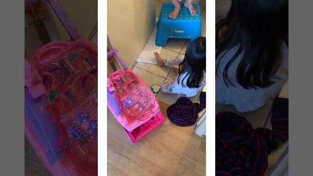 Funny Toddlers Bathroom Moment | Sibling Love