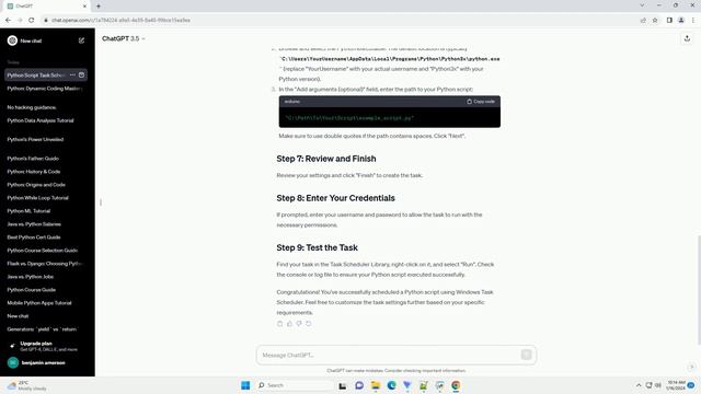 windows task scheduler run python script смотреть онлайн