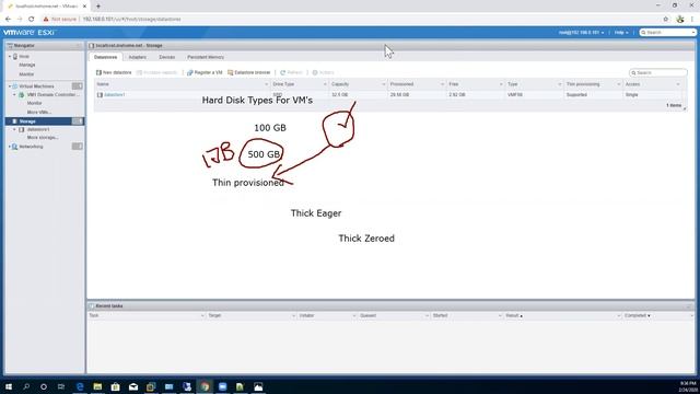 Lecture 39 Storage Area Concepts & Thin vs Thick Provisioned for Hard Disks in Vmware World смотреть онлайн