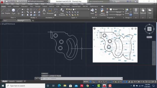 Lesson No 15 AutoCAD Drawing in Hindi - 2D Drawing Tutorial-AutoCAD 2D Projects No.8 смотреть онлайн