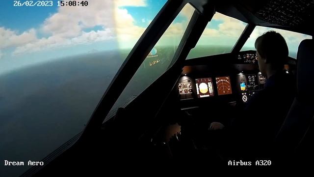 Взлет с острова Сен-Мартен (аэропорт принцессы Юлианы). Airbus A320. Dream aero. смотреть онлайн