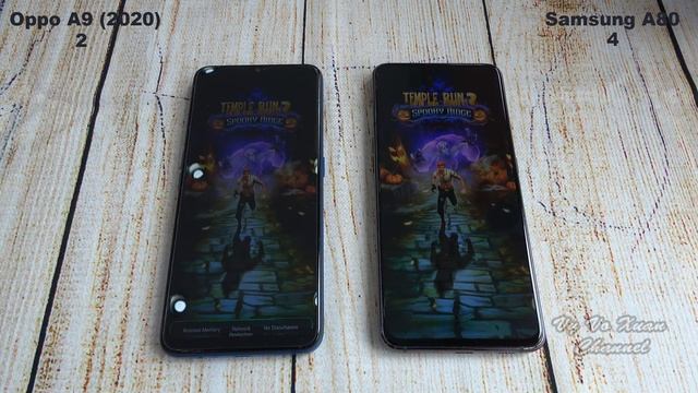 Oppo A9 (2020) vs Samsung Galaxy A80 SpeedTest смотреть онлайн