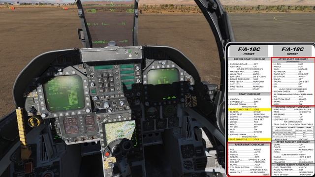 DCS World F/A-18C Take Off using Kneeboard смотреть онлайн