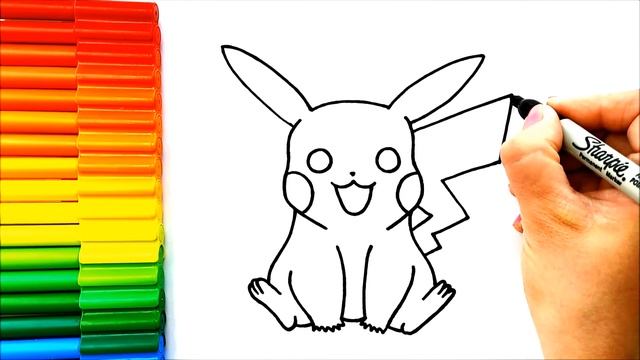 Рисование Пикачу - Простые рисунки - Как рисовать Пикачу смотреть онлайн