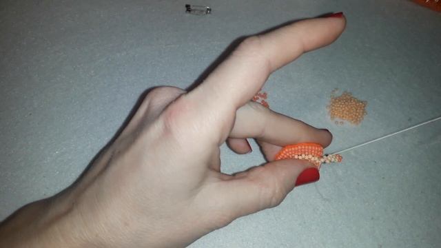 155. Брошь из бисера. Оплетение кабошона