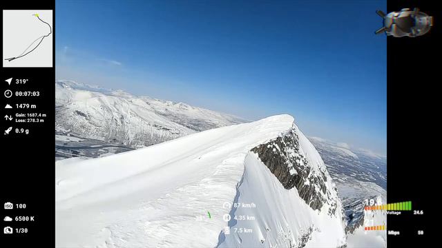 Summiting Istindan 1489m - FPV Long range with commentary - Chimera 7 1300kv смотреть онлайн