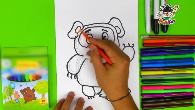 Как нарисовать Винни Пуха из мультика смотреть онлайн