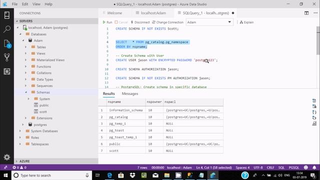 PostgreSQL Tutorial 4 | Create Schema смотреть онлайн
