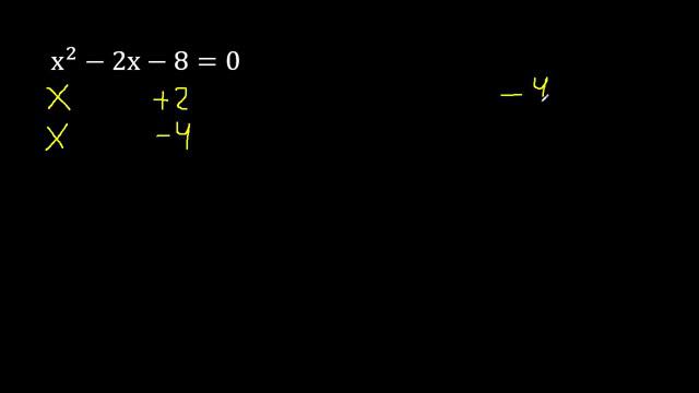 x^2-2x-8=0 ecuacion cuadratica , grado 2 , segundo grado , x2-2x-8=0 смотреть онлайн