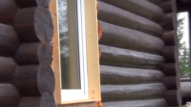 Установка наличников на окна в деревянном (бревенчатом) доме своими руками часть 0. смотреть онлайн