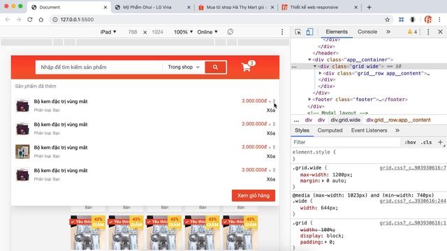 Cart responsive смотреть онлайн