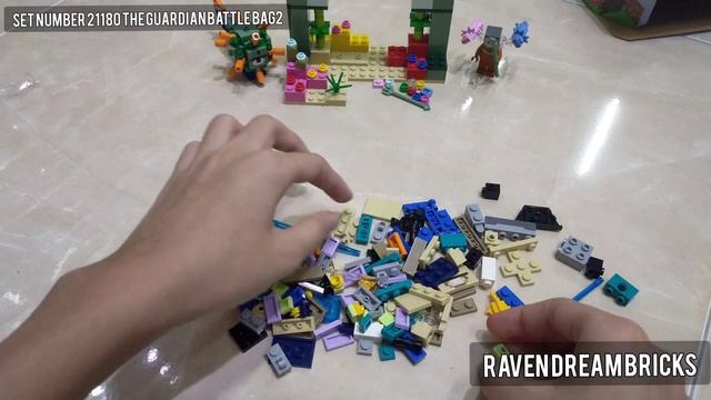 Lego Minecraft 21180 the guardian battle (✨axolotl✨) смотреть онлайн