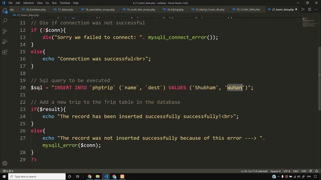 Insert Data Into MySQL Using MySQLi using php | PHP Tutorial #27 смотреть онлайн