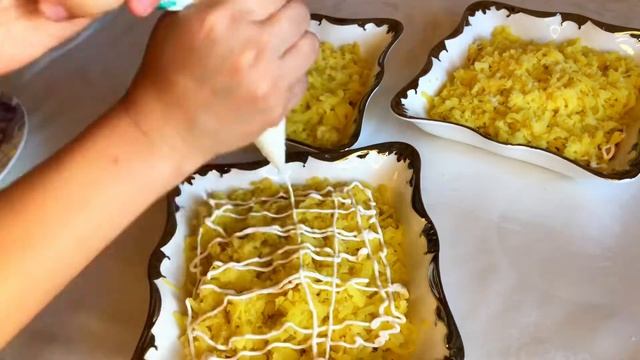 Самый НЕЖНЫЙ салат! Нәзік салаты. Казакша рецепт. смотреть онлайн