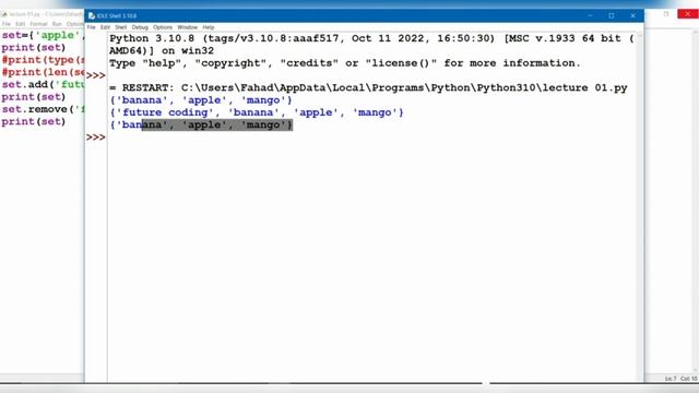 Set in Python || how to initialize set values || methods and operation of python.. смотреть онлайн