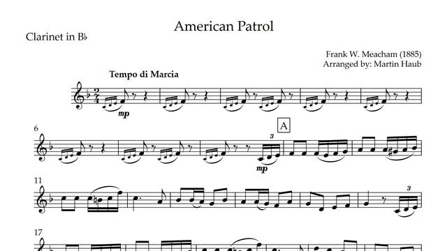Meacham - American Patrol - Woodwind Quintet Play Along смотреть онлайн