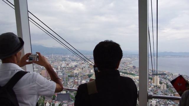 Aerial tramway at Mt. Hakodate, Hakodate City, Hokkaido, Japan смотреть онлайн