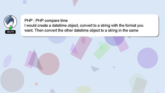 PHP : PHP compare time смотреть онлайн