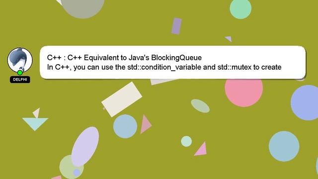 C++ : C++ Equivalent to Java's BlockingQueue смотреть онлайн