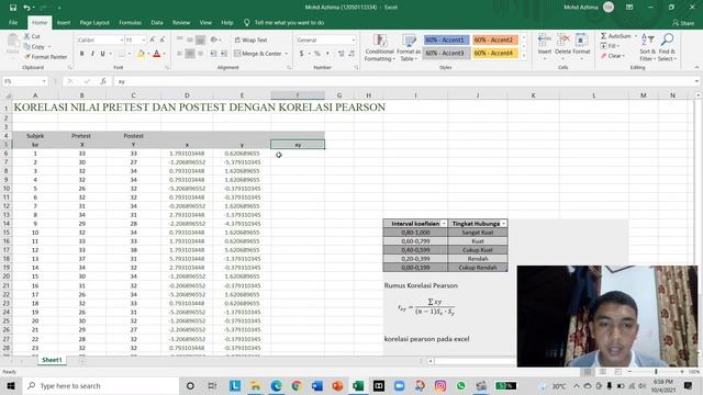 korelasi pearson pada excel смотреть онлайн