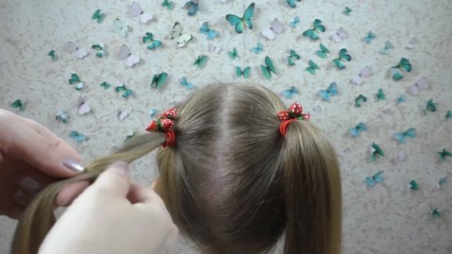 Простая и быстрая прическа для девочек. Quick and easy hairstyle for girls. смотреть онлайн