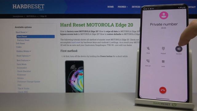 MOTOROLA Edge 20 | Как выглядит входящий звонок на MOTOROLA Edge 20 смотреть онлайн