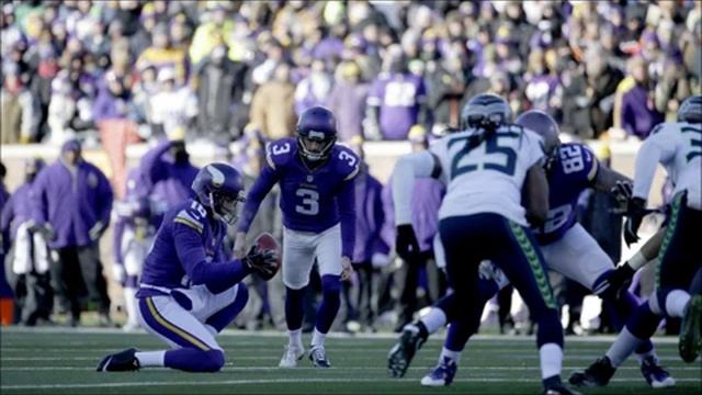 Vikings fans react to kicker Blair Walsh potential game winning field goal смотреть онлайн