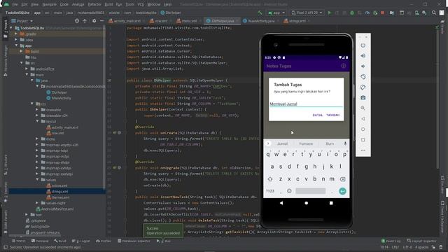 To Do List SQLite - Android Studio смотреть онлайн