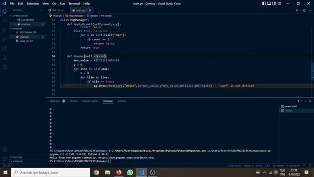 How to make Conway's Game of Life Python and Pygame смотреть онлайн