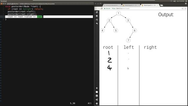 Post Order Traversal of Binary Tree (Recursive) смотреть онлайн